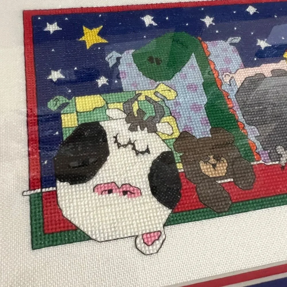 Handmade Sandra Boynton Animal Cross Stitch Professionally‎ Framed